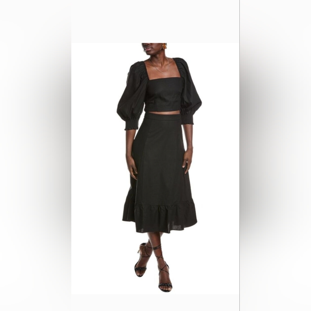 Elegant Black Women's Skirt Set